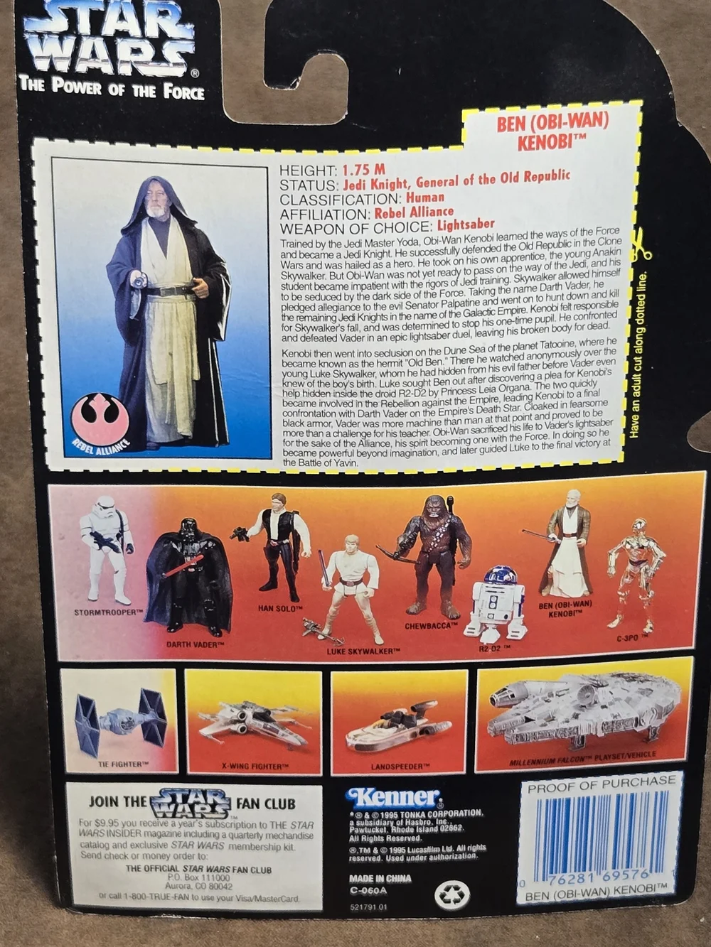 Vintage 1995 Star Wars POTF Ben Obi-Wan Kenobi Action Figure NIB